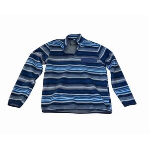 Southern Grit Pullover Men's Fleece 1/4 Snap Striped Tundra Gorpcore Hike Camp M